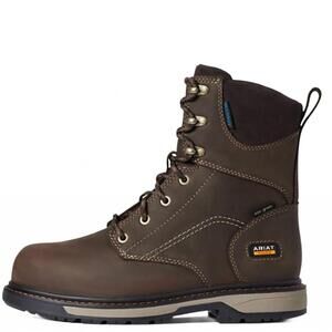 NEW ARIAT women's comp-toe riveter h2o insulated glacier grip boot in dark brown